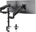 ErGear Vertical Dual Monitor Stand, Stacked Monitor Mount for 13-32″ Screens, Up to 19.8 lbs per Arm, Enhanced Stability with Integrated C-Clamp, Upgraded Cable Management, VESA 75x75/100x100mm, Black