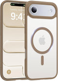 Magnetic for iPhone Air Case 2025,[Anti-Slip][Compatible with MagSafe][Military Grade Drop Protection] Shockproof Protective Translucent Matte Phone Case for iPhone 17 Air Case,Brown