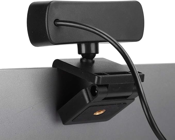 PUSOKEI 4K USB Webcam with Microphone, 360 Rotation, AutoFocus for Zoom/Skype/, Recording, Conferencing