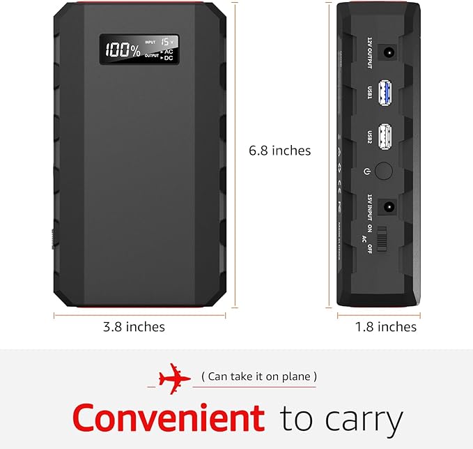 SinKeu 24000mAh Portable Power Bank with AC Outlet, 88.8Wh Portable Laptop Charger, Portable Power Station Outdoor Generators Portable for Home Backup Outdoor Emergency