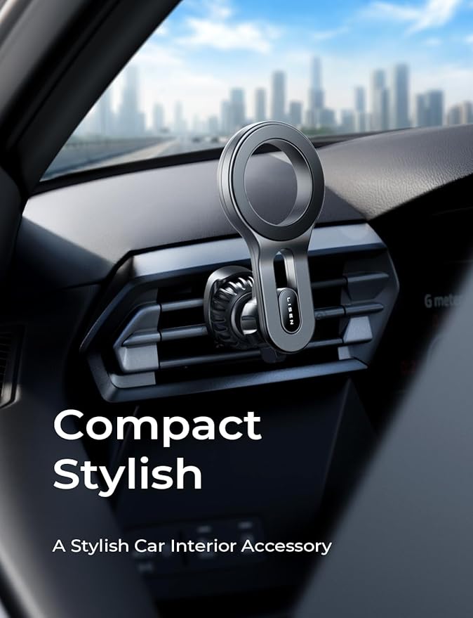 LISEN for MagSafe Car Mount, Magnetic Phone Holder for Car Air Vent Phone Mount, Hands Free Car Phone Mount Phone Holders for Your Car Accessories for Women Men for iPhone 17 Pro Max, Gifts for Mom