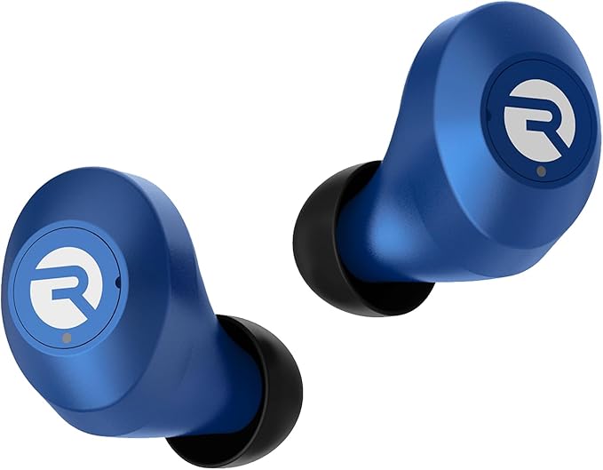 Raycon Everyday Classic Bluetooth Wireless Earbuds + Microphone with Active Noise Canceling, Sweat & Water-Resistant Earphones, Ear Buds Wireless Bluetooth Up to 32 Hours Playtime (Blue)