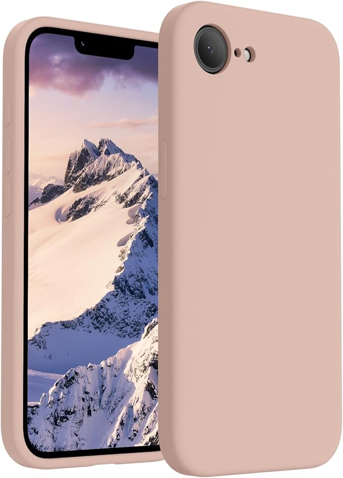 FireNova Magnetic for iPhone 17e Case/iPhone 16e Case, Compatible with MagSafe, [Silicone Camera Protection] Microfiber Lining Phone Case, 6.1", Pinksand