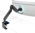 Mount-It! Heavy Duty Monitor Arm for 49”, 57" & Ultrawide Monitors, Full Motion Gas Spring | Holds 55 lbs | Tilt, Swivel & Rotate | VESA 75 & 100 | Clamp & Grommet Base | Fits Samsung Odyssey G9