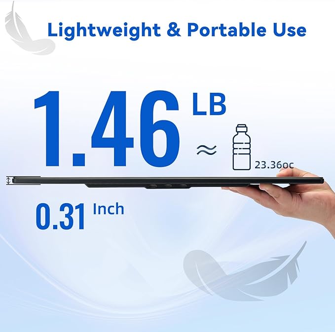 BOSII Portable Monitor for Laptops - Dual 16" IPS FHD 1200P Extended Dual Monitor for Laptop Compatible with Windows Mac Travel Work