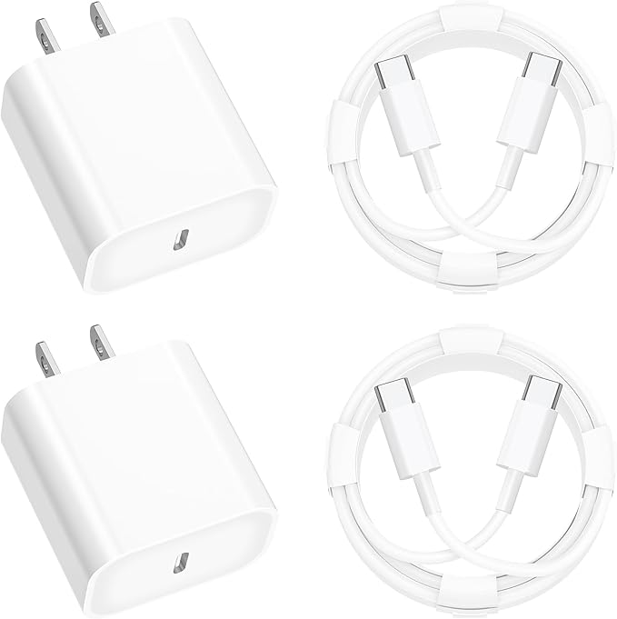 [Apple MFi Certified] iPhone 17 Charger Fast Charging, Stuffcool 4Pack PD 20W USB C Chargers Dynamic Power Adapter Type C Wall Charger + 6FT Type C Cable for iPhone 17/17 Pro/17 Pro Max/16 Pro/15/iPad