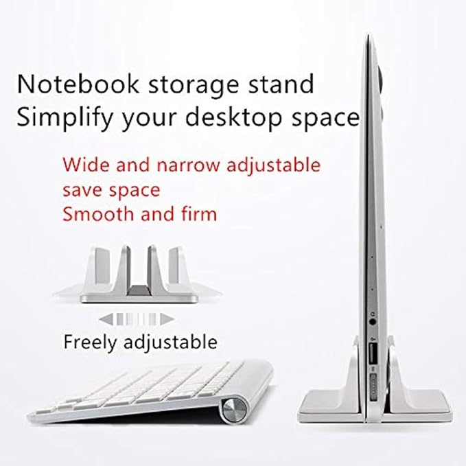 Vertical Adjustable Laptop Stand, Adjustable Laptop Stand Desktop Stand, Adjustable Base Size Compatible for Lenovo/Dell/ASUS Gaming Laptop (up to 17.3 inches)