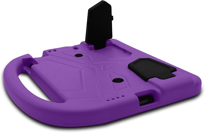 Kids Case for 7.9" iPad mini 5/Mini 4/Mini 3/Mini 2/Mini 1, Friendly Silicone Shockproof Cover with Handle Kickstand for Apple iPad mini 5th (2019), Mini 4th/ 3rd/ 2nd/1st Generation, Purple