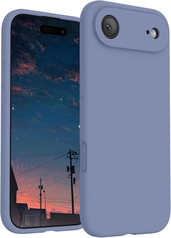 FireNova Magnetic for iPhone Air Case, Compatible with MagSafe, [Integrated Silicone Camera Control Button] [Camera Protection] Microfiber Lining Phone Case for iPhone 17 Air, 6.5", Lavender Gray
