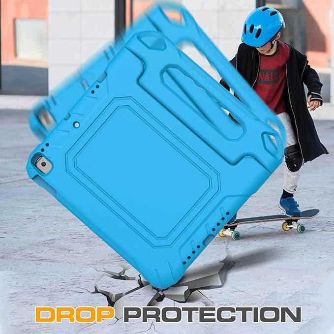 Kids Case for iPad 9th/8th/7th Generation 10.2 Inch 2021/2020/2019, Case for iPad Air 3rd Gen/Pro 10.5 Inch, Durable Shockproof Cover with Screen Protector for iPad 10.2 & 10.5, Blue