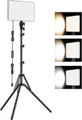 1-Pack LED Video Lighting Kit, Anautin 15W/1700Lux Photography Lighting with Tripod Stand, 2500-8500K Dimmable Streaming Light for Video Recording, Gaming, Podcast, Barber, Salon, TikTok, YouTube