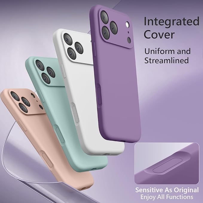 FireNova Magnetic for iPhone 17 Pro Max Case, Compatible with MagSafe, [Integrated Silicone Camera Control Button] [Camera Protection] Anti-Scratch Microfiber Lining Phone Case, 6.9", Light Purple