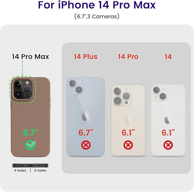 OTOFLY Designed for iPhone 14 Pro Max Case, Silicone Shockproof Slim Thin Phone Case for iPhone 14 Pro Max 6.7 inch (Light Brown)