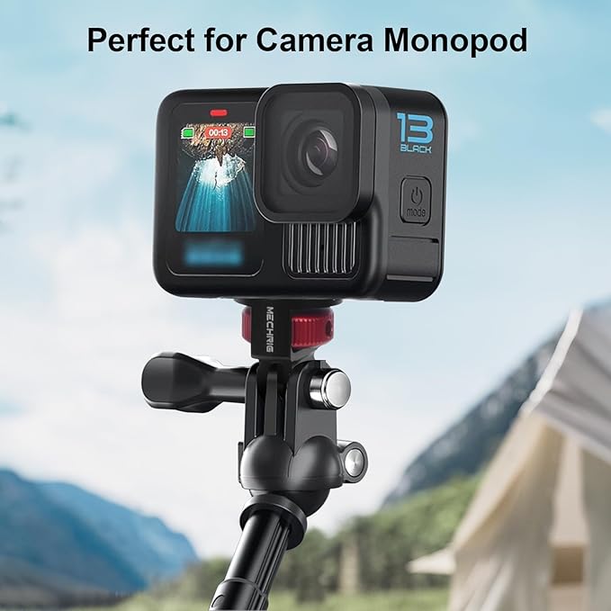 1/4" Aluminum Camera Mount Conversion Kit for Insta360 X4 X3/DJI Osmo Pocket 3/Go Pro 13/12/11/10,Lightweight Accessories Adapter for Tripod,Selfie Stick,Stabilizer & Action Gear