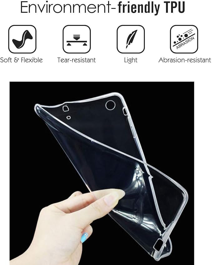 Clear Back Case for Apple iPad 10.2 inch iPad 9th/8th/7th Generation (2021/2020/2019) Transparent Slim Lightweight [Impact Resistant] [Corner Protection] Soft TPU Shockproof Cover, Clear