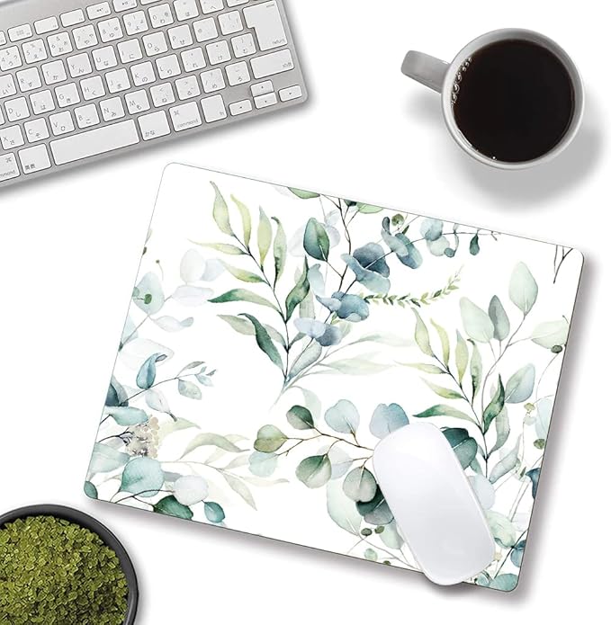 Mouse Pad, Premium-Textured Mouse Mat, Non-Slip Rubber Base Mousepad for Laptop, Computer & PC,9.5×7.9 in, Green Grass