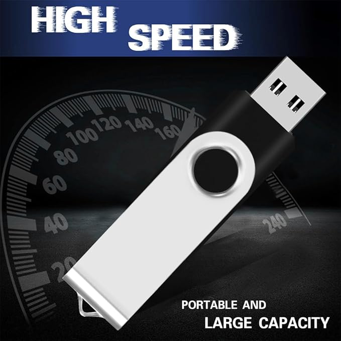 2- Packs of 32GB USB Flash Drive with Type C Adapter, USB2.0 High Speed 360° Metal Thumb Drive USB Stick for Storage Data (2Pack, 32GB, 2 Adapters)