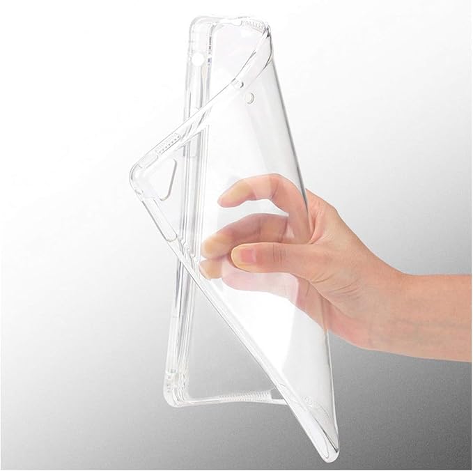 Clear Case for iPad mini 5/4/3/2/1 Cover 7.9" (iPad mini 5th/4th/3rd/2nd/1st Generation) with Pencil Holder Lightweight Crystal Transparent Shockproof Soft TPU Back Protective Shell, Clear