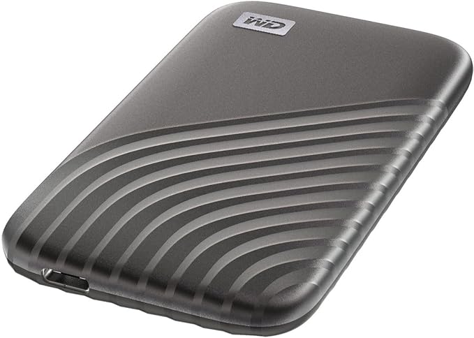 Western Digital 4TB My Passport SSD External Portable Solid State Drive, Grey, Up to 1,050 MB/s, USB 3.2 Gen-2 and USB-C Compatible (USB-A for older systems) – WDBAGF0040BGY-WESN