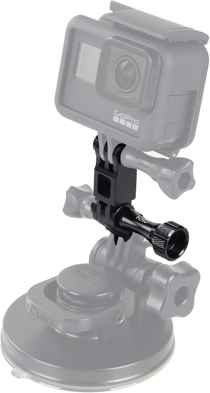 HSU Aluminum Extension Arm for GoPro Hero 13/12, Metal Adjust Arm Straight Joints Mount, Same Direction Straight Joints Mount for Go Pro Hero 11/10/9/8/7/6/5 Black, DJI Osmo Action and More(Black)