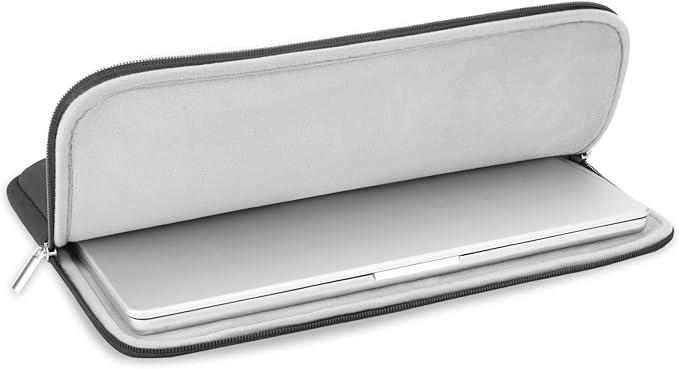 RAINYEAR Laptop Sleeve Case Compatible with 13.3 Inch Notebook Computer Tablet Chromebook 14" MacBook Pro/Max M1 M2 M3 M4 M5 Soft Cover Protective Case Zipper Carrying Bag (Gray, Upgraded Version)