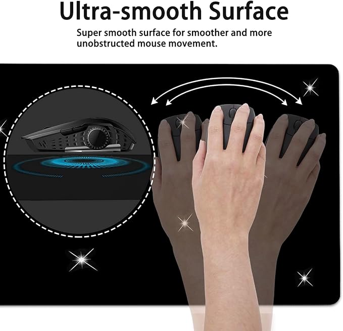 Large Mouse Pad, 31.5 x 11.8in Extended Gaming Mouse Pad with Stitched Edges,XXL Mousepad Protector Non Slip Rubber Base for Office Home Writing Mat,African American Women Black Girl,Black Desk Mat