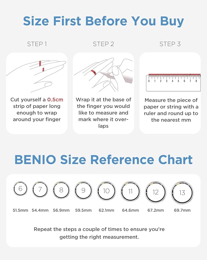 Benio Gen4 Smart Ring,2026 Upgraded,Smart Health Ring for Women Men Fitness Tracker with Heart Rate,Blood Oxygen,Sleep Monitoring,Step Counting,No Subscription