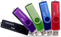 8GB Flash Drive 5 Pack ENUODA Thumb Drives 8GB Swivel Design USB 2.0 Memory Stick Jump Drive Pen Drive for Storage and Backup (5 Colors)