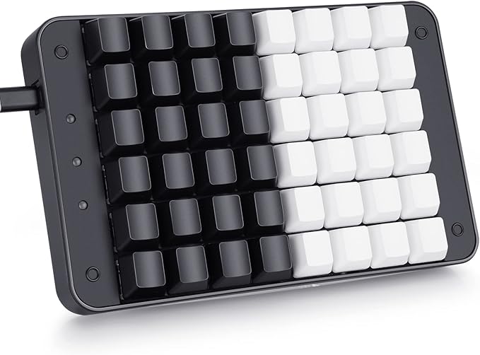 Koolertron One Handed Mechanical Gaming Keyboard, 48 Keys Fully Programmable Mini USB Macro Keyboard with Red Switch, for Gamers/Designers/Video Editor