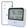 4 in 1 WiFi Thermometer Humidity Meter Baby Thermometer Hygrometer with Remote App Control Digital Temperature and Humidity Sensor for House Wine Cellar Greenhouse