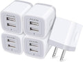 【5Pcs】 USB Plug, Wall Charger Fast Charging Block, Power Adapter Cube 2 Port Charge Travel Brick Cell Quick Chargers Box cargador for iPhone 17 16e 16 Pro Max 15 14 13 12 SE 11Pro Max Samsung Galaxy