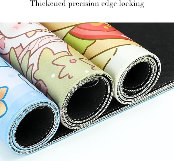 PERFECTSIGHT Cute Shark Party Desk Mat Kawaii Desk Pad, Switch Large Gaming Mouse Pad, Funny Crane Machine Deskmat Mousepad, Anime Blotter Protector Laptop Keyboard Pad for Women Kids Girls Boys