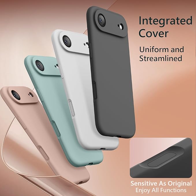 FireNova Magnetic for iPhone Air Case, Compatible with MagSafe, [Integrated Silicone Camera Control Button] [Camera Protection] Microfiber Lining Phone Case for iPhone 17 Air, 6.5", Space Gray