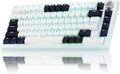 Gurjot Wireless Mechanical Keyboard,75% Hot Swappable Keyboard with Knob,8000mAH Battery RGB Backlit,Side Printed PBT Keycaps,2.4GHz/USB-C/BT5.0 Mechanical Gaming Keyboards,Iceland Blue