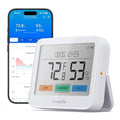 GoveeLife Bluetooth Thermometer Hygrometer, Temperature and Humidity Monitor with App Notifications, Large LCD Display, Indoor Thermometer for Home Baby Room Greenhouse 1-Pack