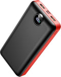 LOOPEAK Portable Charger Power Bank 50000mAh 22.5W Fast Charging Battery Bank USB C External Battery Pack with 3 Output & 2 Input Digital Display for iPhone 16/15/14/13/12, Samsung, iPad etc (Red)