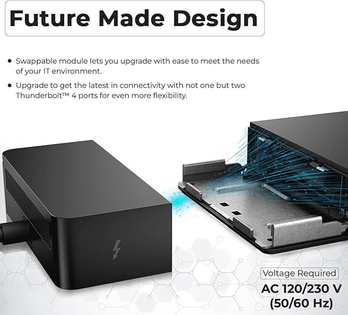 Dell WD22TB4 Thunderbolt 4 Dock Bundle - 40Gbps USB-C/USB-A, 1 Year Warranty with 180W Adapter, Anyhdd HDMI, DP, USB-C Cable & Cloth - Docking Station, Supports Dual/Triple Monitors & 4k Display