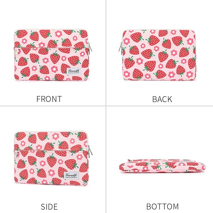 Canvaslife Patten Laptop Sleeve 14 inch 14.0 inch Laptop case Bag (Strawberry)