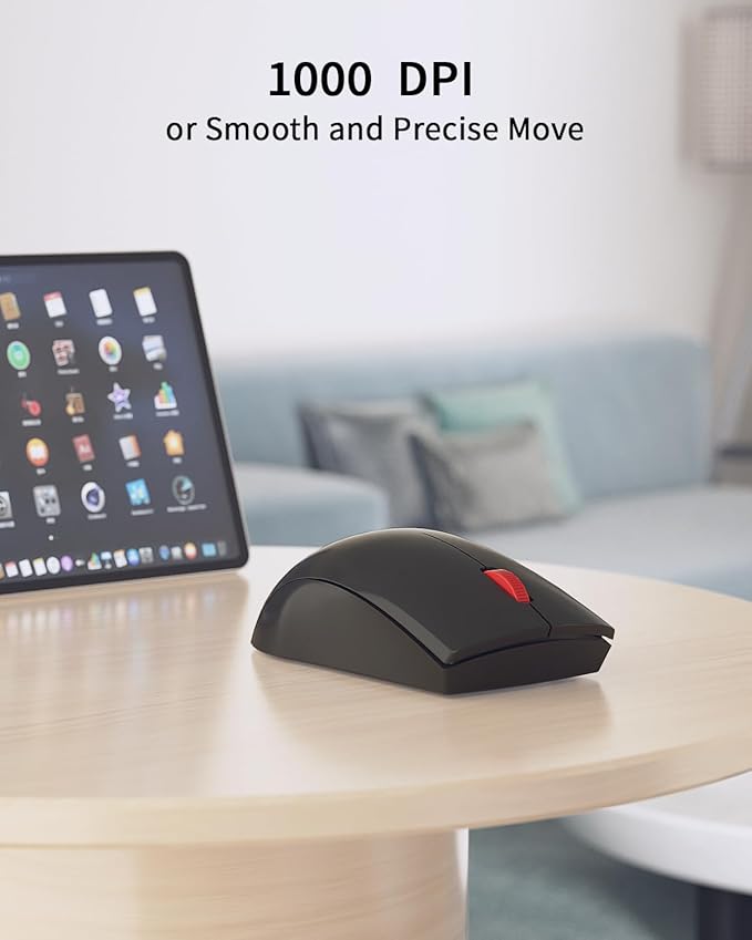 wegear USB Mouse WL150, Wireless Mouse for Laptop PC Mac, 2.4G Nano USB-A Ambidextrous Cordless Mouse, 1,000 DPI Ergonomic Portable Optical Computer Mice for Business Travel, Home Office