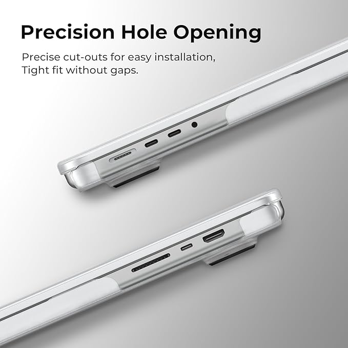 BlueSwan for MacBook Pro 14 inch Case, 2026-2021 M5 M4 M3 M2 M1, Anti-Scratch Flexible Protective Laptop Cover with Grippy Matte Texture, Slim and Easy Installation, Frosted White