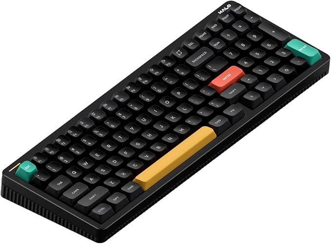 nuphy Halo V2 IO Wireless Mechanical Keyboard with PBT Keycaps,Hot Swappable Custom Gaming Keyboard,Aluminum Alloy Frame,RGB Backlit,Gasket Structure,BT5.0/USB-C/2.4GHz Low Latency Office Keyboards