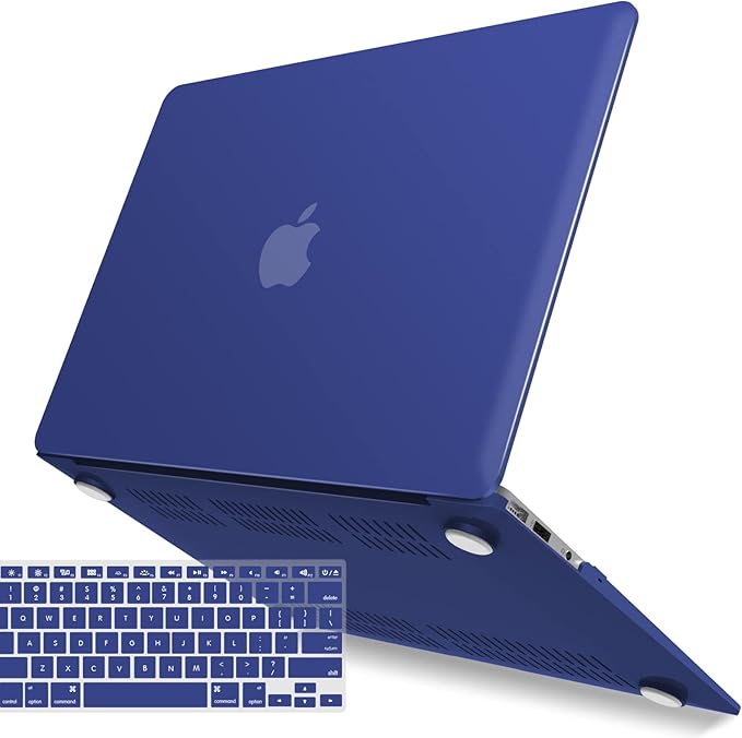 IBENZER Compatible with Old Version MacBook Air 13 Inch Case (2010-2017 Release). Models: A1466 / A1369, Plastic Hard Shell Case with Keyboard Cover for Mac Air 13, Turkish Blue, A13TUBL+1