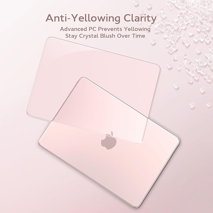 B BELK for MacBook Neo Case 13 inch 2026 (A18 Pro, Model A3404), Slim Protective Laptop Hard Shell Case with Keyboard Cover & Screen Protector, 1:1 Precision Fit & Anti-Yellowing, Crystal Blush