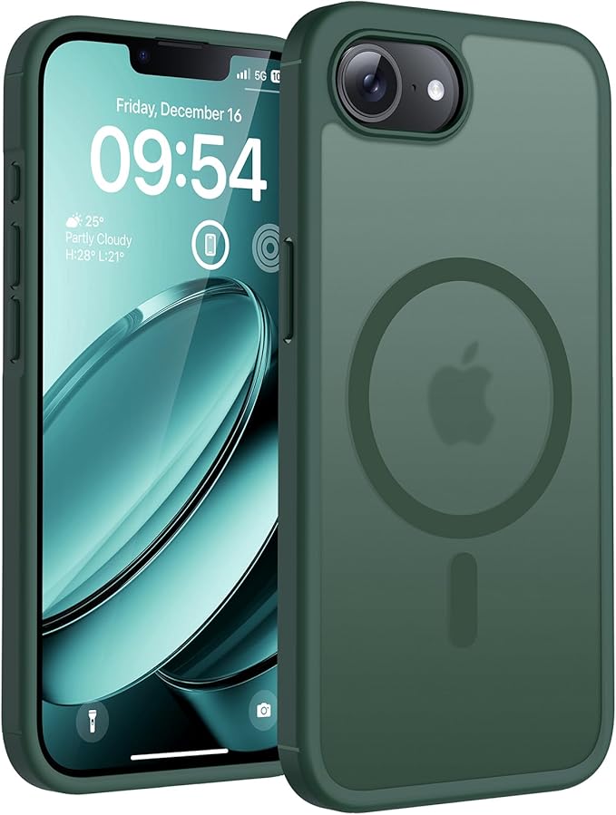 TOCOL for iPhone 17e Case, Compatible with Magsafe, Military Drop Protection, Slim Translucent Matte Shockproof for iPhone 17 e Case 6.1 inch (Alpine Green)