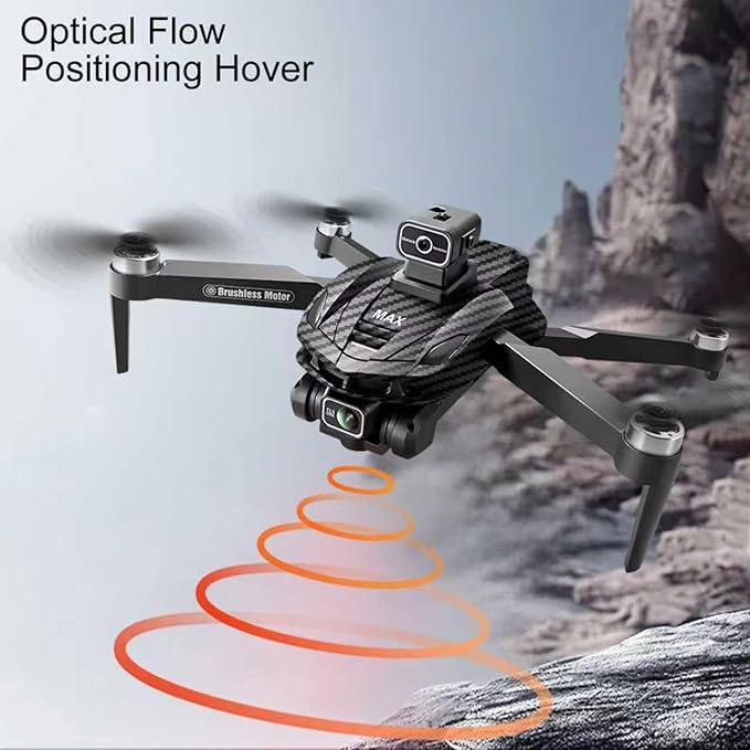 GPS Drone with 4K Dual Cameras & 4.5in Large-Screen Remote - Infrared Obstacle Avoidance, LED Night Lights, Brushless Motors, 2 Rechargeable Batteries, Wi-Fi FPV Real-Time Transmission, Hovering Altitude Hold Mode, GPS Auto Return & Follow Me Mode - Fo...