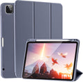 Cases for iPad Pro 12.9 Case 6th/5th/4th Generation (2022/2021/2020) with Pencil Holder [Apple Pencil Wireless Charging] Soft TPU Smart Tri-fold Stand Protective Cover(Lavender)
