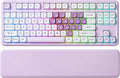 YUNZII B87 Wireless Mechanical Keyboard,QMK/VIA Programmable,TKL Layout 87 Keys,BT/2.4G/USB-C,Hot Swap Gasket Mount RGB Backlit Gaming with Wrist Rest for Win/Mac (Purple Heart, Milk V2)