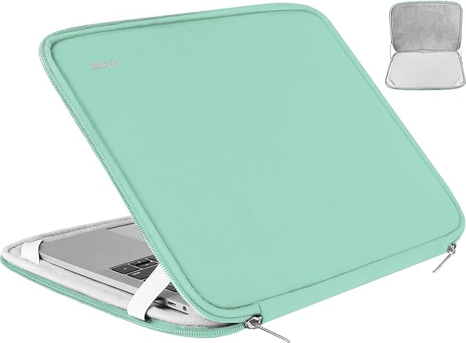 Laptop Case 14 inch, Durable Shockproof Protective Computer Cover Flip Case Briefcase Carrying Bag Compatible with 14" HP, Lenovo, Asus, Acer, Notebook, Chromebook Computer, Light Blue