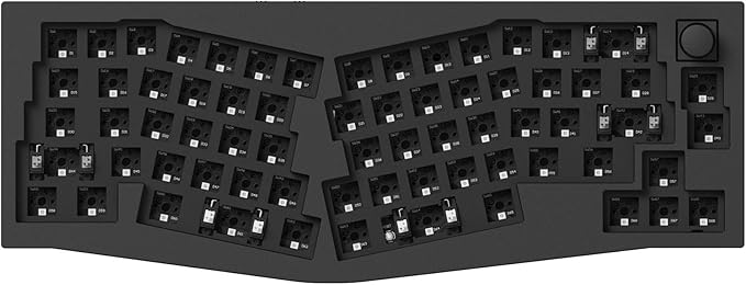 Keychron Q8 Pro QMK/VIA Programmable Custom Mechanical Keyboard, Wireless Bluetooth/Wired, 65% Alice Layout Ergonomic, Hot-Swappable, RGB Backlit Aluminum for Mac Windows Linux-Barebone Version