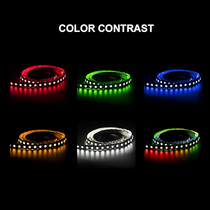 BTF-LIGHTING WS2812B IC RGB LED Strip,UL Listed,Pure Gold Wires,DC5V 3.28FT 100LED 5050SMD,Individually Addressable,Flexible for DIY Chasing Full Color Project,3M Tape,IP30(No Adapter or Controller)